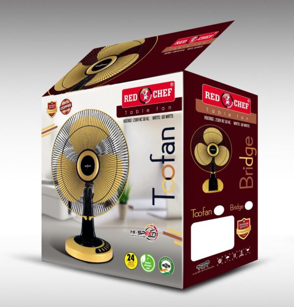 Red chef Table fan